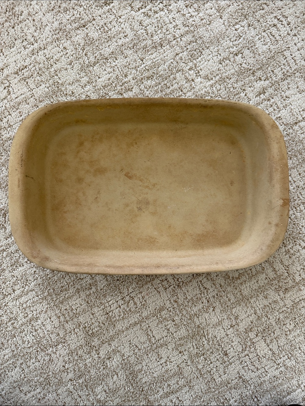 Pampered Chef Beige Family Heritage Stoneware Emblem 15.5 x 10